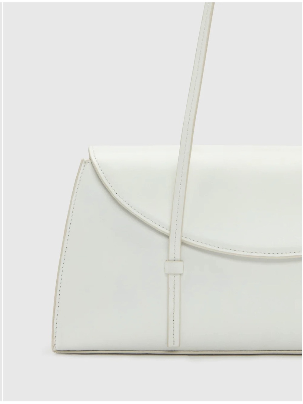 LIKE NEW REFORMATION Elena Shoulder Bag, White Leather - Picture 3 of 13